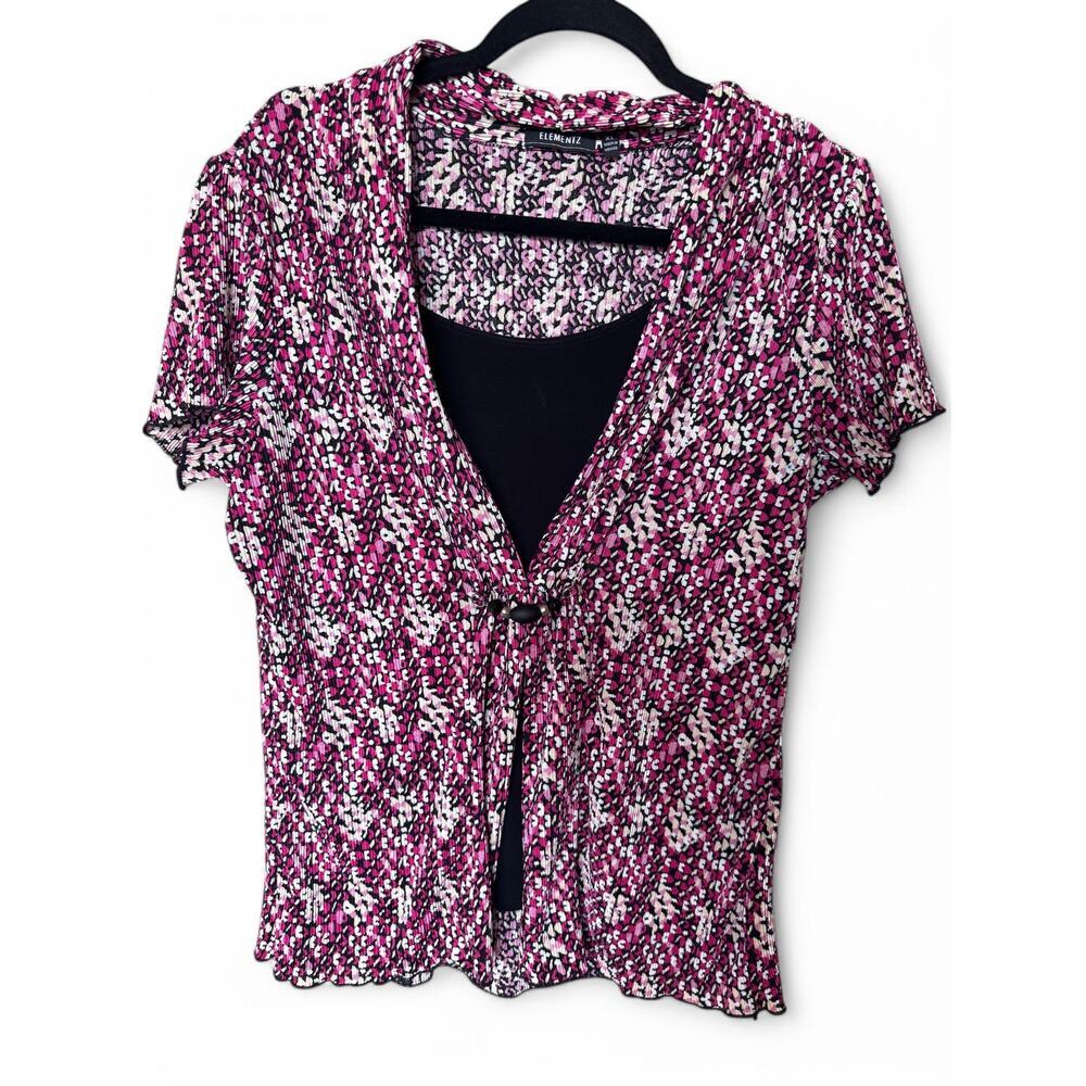 Pleated Knit Blouse - Size XL